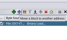 A screenshot of Ghidra showing the 'Move Memory Block' button