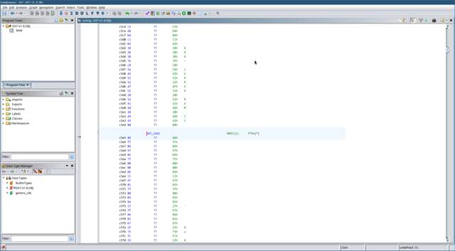 A screenshot from Ghidra showing the reset handler function